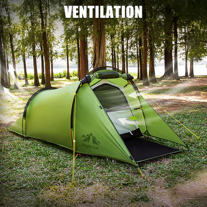 Night Cat 2 Person Ultralight Tunnel Tent – 2.1kg Waterproof