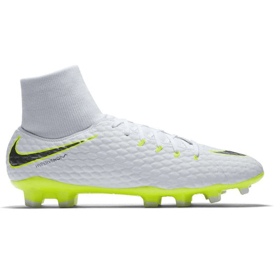 Nike Hypervenom Phantom 3 FG football boots in white with neon green accents