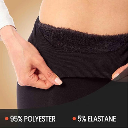 Pack of 2 Womens Ultra Thermal Brushed Black Leggings