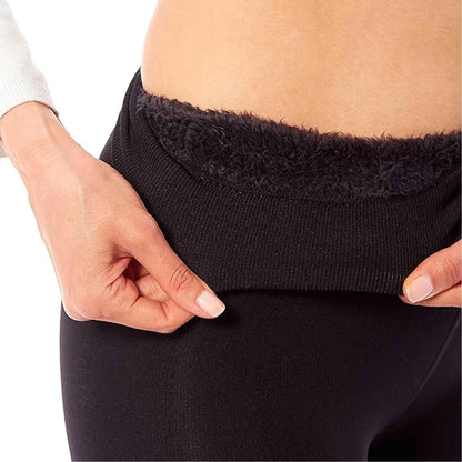 Pack of 2 Womens Ultra Thermal Brushed Black Leggings