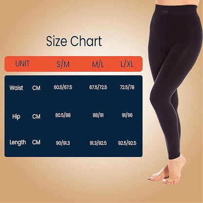 Pack of 2 Womens Ultra Thermal Brushed Black Leggings