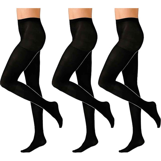 Heatwave Thermalwear Womens Thermal Tights Pack Of 3 Black 140 Denier Ultra Warm Winter Comfort Stretchable Fit Multiple Sizes