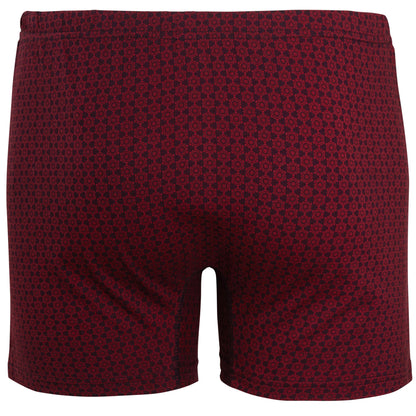 Men's Jersey Boxer Shorts Pack Of 6, Classic Fit Underwear With Printed Design, Button Fly, Elastic Waistband