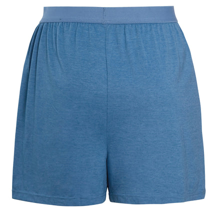 Men's Boxer Shorts Pack Of 6 Loose Fit Cotton-Blend Jersey With Button Fly And Elastic Waistband For All-Day Comfort And Breathability