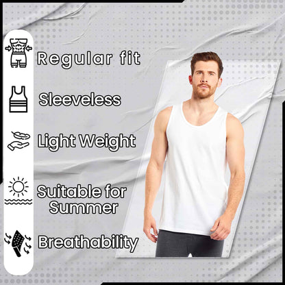 Pack of 6 Men's Cotton Blend Gym Muscle Vests