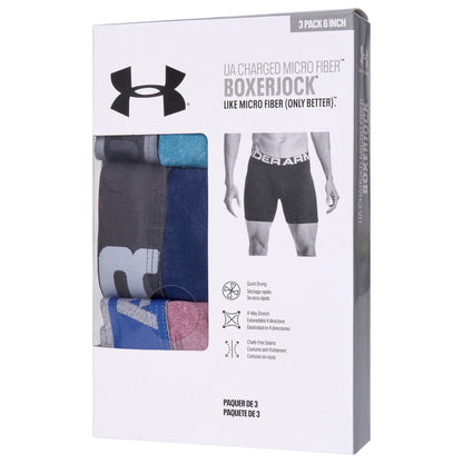Under Armour 6" Charged Micro Fiber 3 Pack Boxerjocks