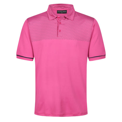 Island Green Dash Print Golf Sport Polo Shirt