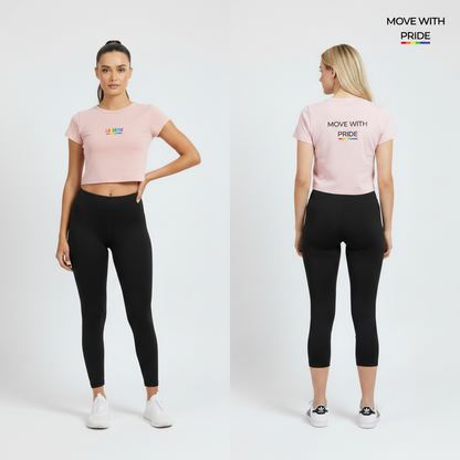 'Move With Pride' Snow Washed Crop Top