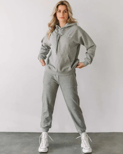 Rebody French Terry Sweatpants for Women - 7/8 Inseam, Baggy Fit, Pockets, Drawstring