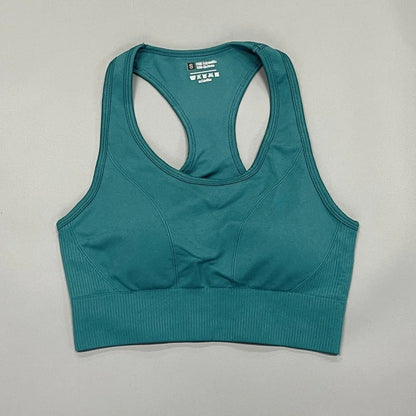 Seamless Sports Bra Set with Peach Hip Trousers – Super Stretch Long Sleeve Yoga Outfit S, M, L