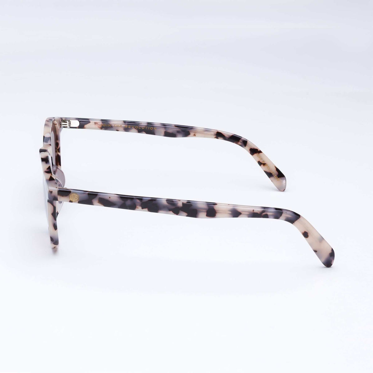 Leopard-print sunglasses frame and temples with brown lens inserts