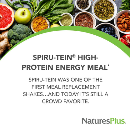 NaturesPlus SPIRU-TEIN Peaches & Cream - 2.24 lb Plant-Based Protein Powder
