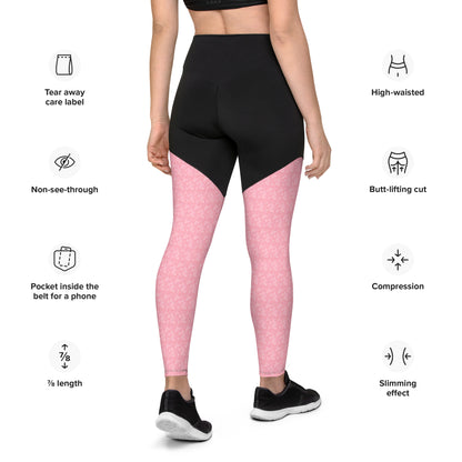 The Gymbum UK little Pink Hearts Sports Leggings