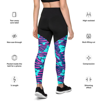 The Gymbum UK Funky Tiger QuickDry Sports Leggings