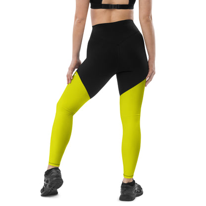 The Gymbum UK QuickDry Extreme Yellow Sports Leggings