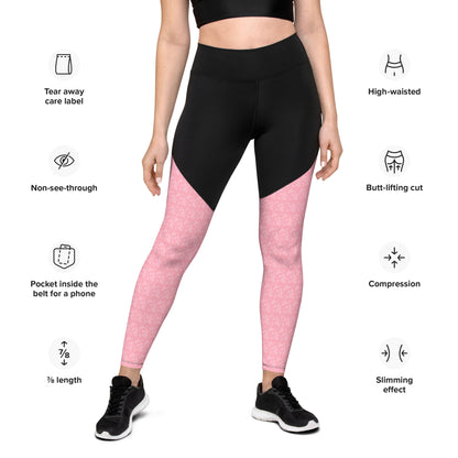 The Gymbum UK little Pink Hearts Sports Leggings