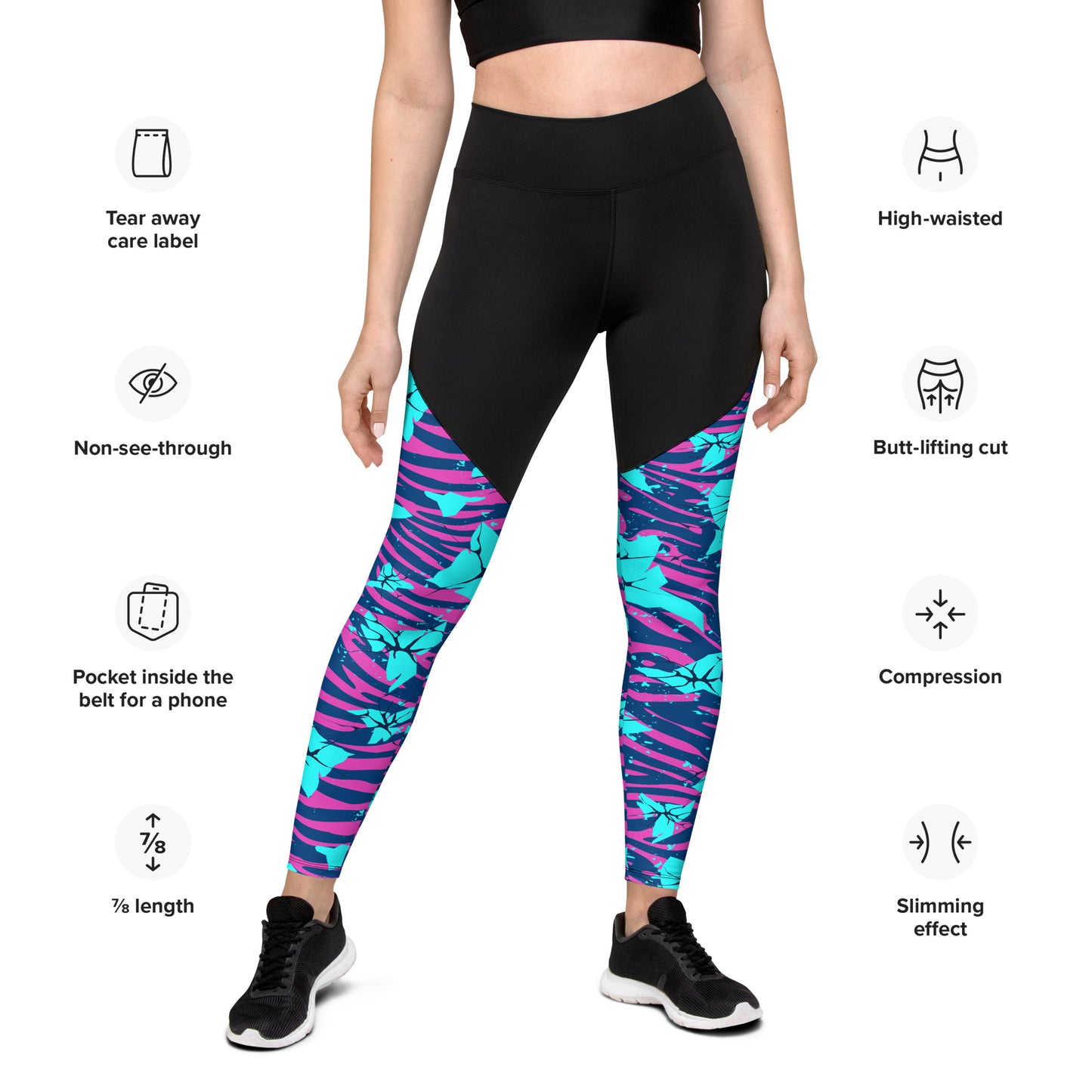 The Gymbum UK Funky Tiger QuickDry Sports Leggings