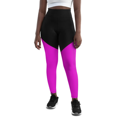 The Gymbum UK QuickDry Vibrant Pink Sports Leggings - High-Waisted Workout Leggings