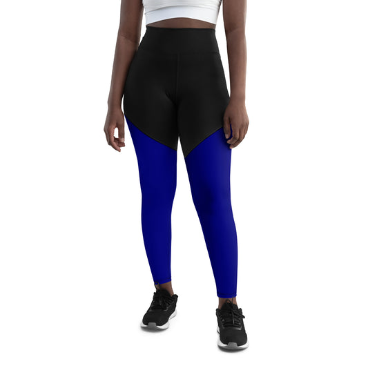 The Gymbum UK QuickDry Navy Blue Sports Leggings - High-Waisted Workout Leggings