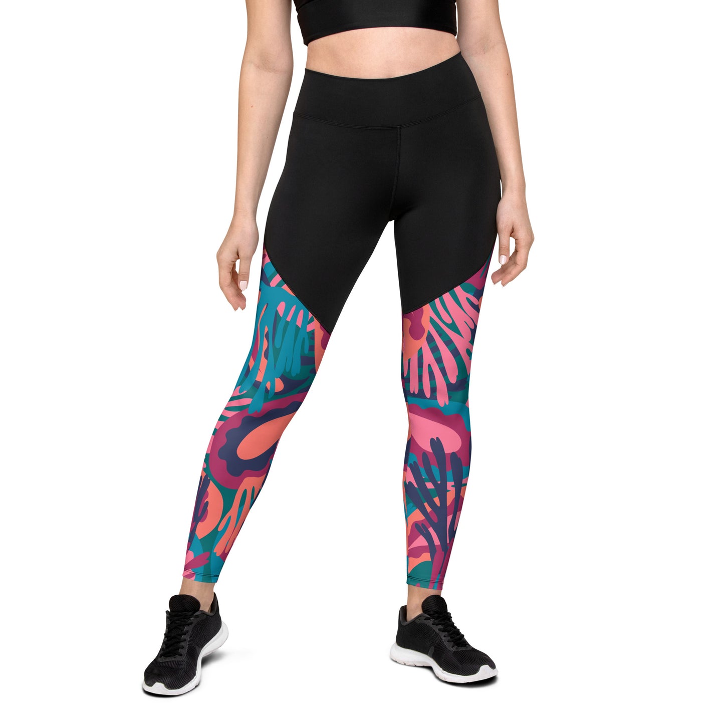 The GymBumUK QuickDry Modern Paisley Sports Leggings