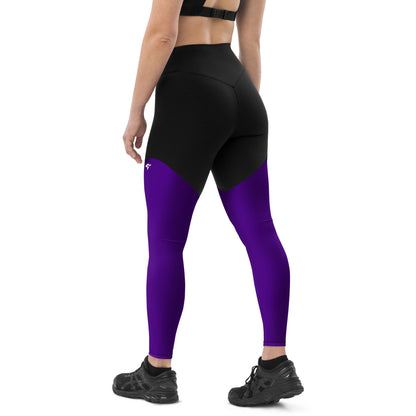 The Gymbum UK QuickDry Deep Purple Sports Leggings - High-Waisted Workout Leggings