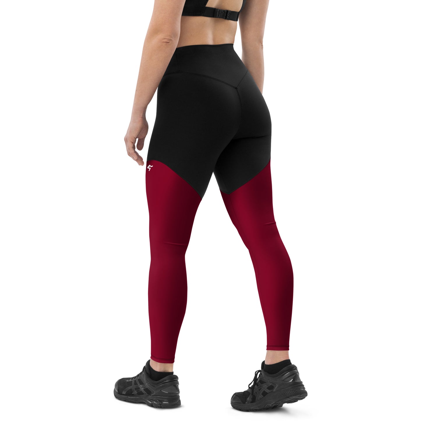 The Gymbum UK QuickDry Burgundy Sports Leggings - High-Waisted Workout Leggings