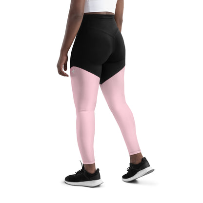 The Gymbum UK QuickDry Soft Pink Sports Leggings - High-Waisted Workout Leggings