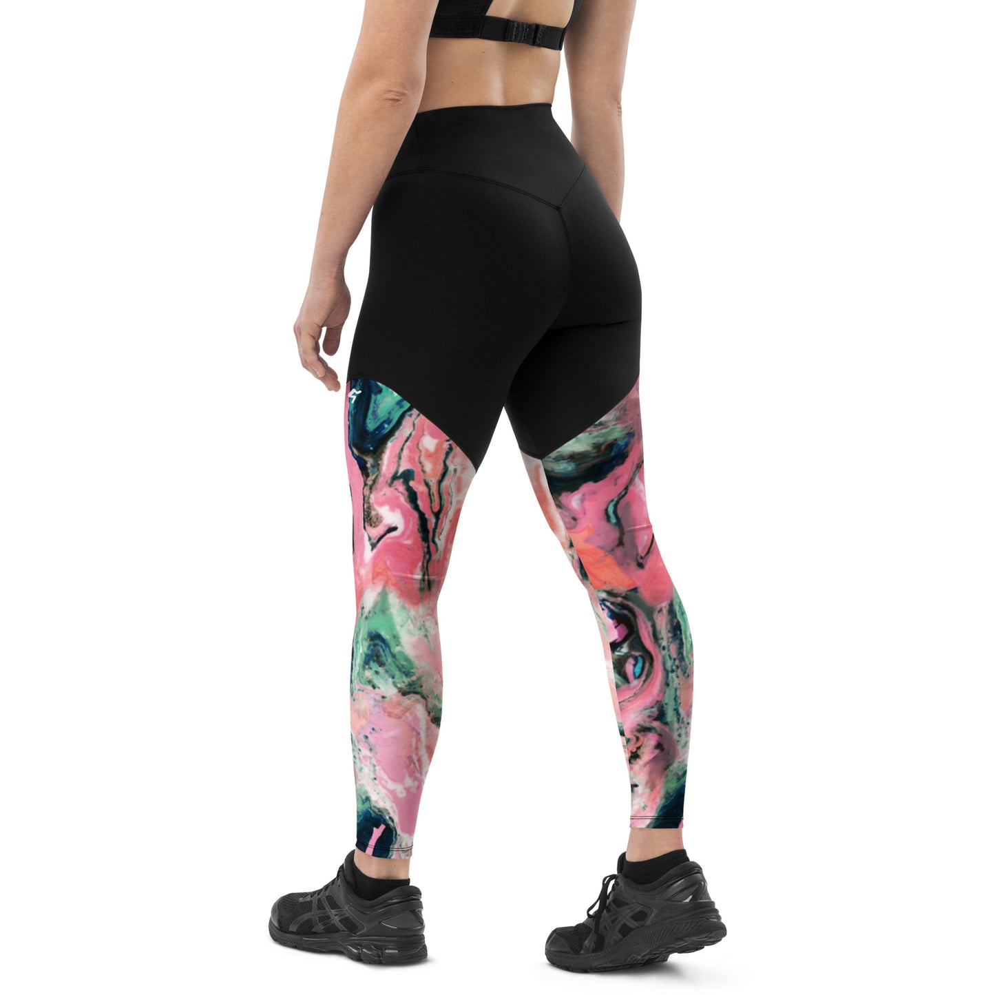 The Gymbum UK QuickDry Pink Marble Sports Leggings