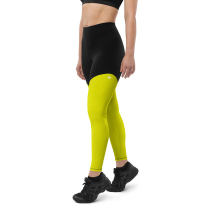 The Gymbum UK QuickDry Extreme Yellow Sports Leggings