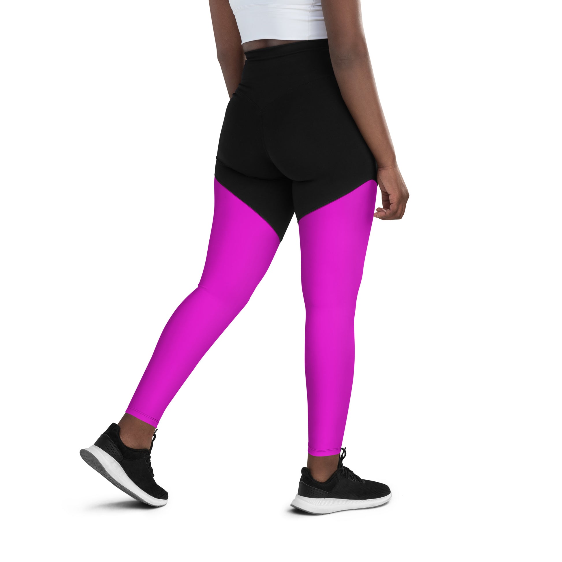 The Gymbum UK QuickDry Vibrant Pink Sports Leggings - High-Waisted Workout Leggings