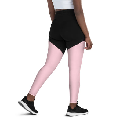 The Gymbum UK QuickDry Soft Pink Sports Leggings - High-Waisted Workout Leggings