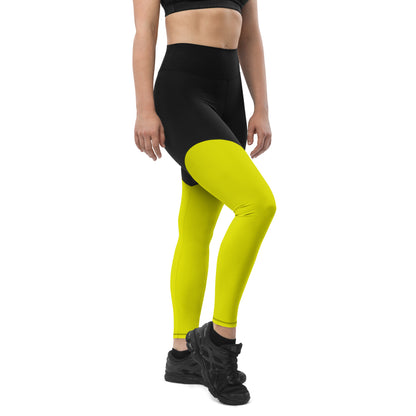 The Gymbum UK QuickDry Extreme Yellow Sports Leggings