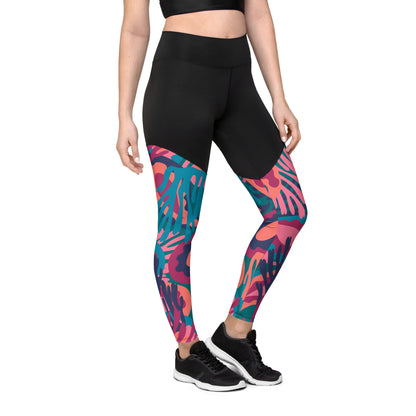 The GymBumUK QuickDry Modern Paisley Sports Leggings