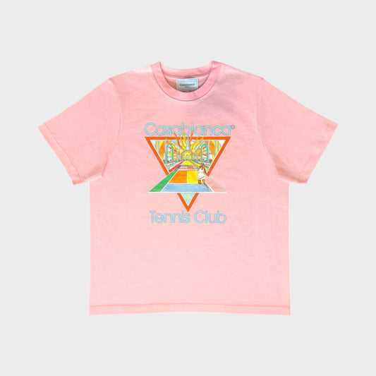 Casablanca Tennis Club Icon Printed T-Shirt - Pink