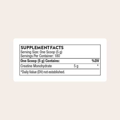 THORNE Creatine – Micronized Creatine Monohydrate Powder, 5 g Serving, 180 Servings, NSF Certified for Sport