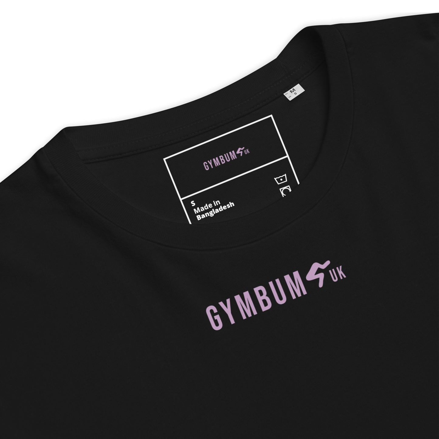 The GymbumUK Lilac Long Logo Organic Cotton T-shirt