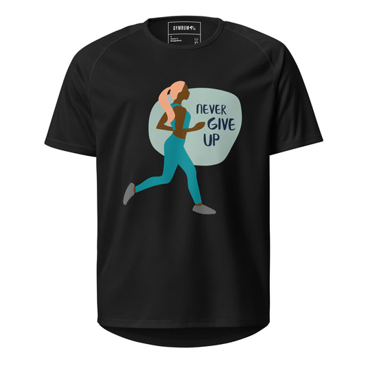 The Gymbum UK QuickDry Women's Never Give Up Performance Tee