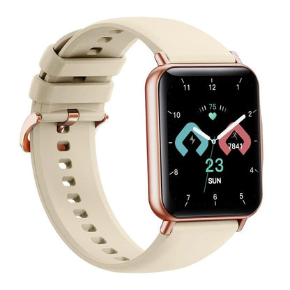 Ultimate Fitness Tracker: Gymcline Ciro-25 Sports Modes, IP68 Waterproof, Cream