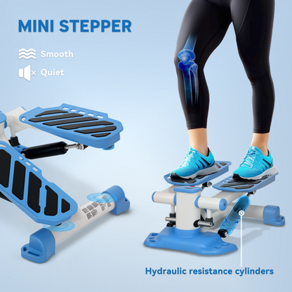 HOMCOM Portable Mini Stepper Step Machine for Home Gym Office Exercise