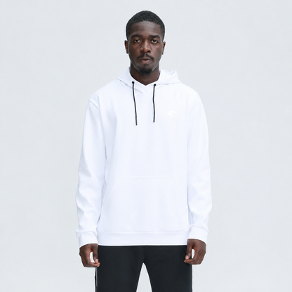White hoodie chest-logo preview