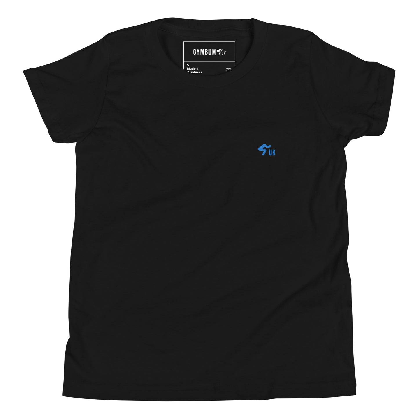 The Gymbum UK Embroidered GUK Aqua Logo Youth Short Sleeve T-Shirt